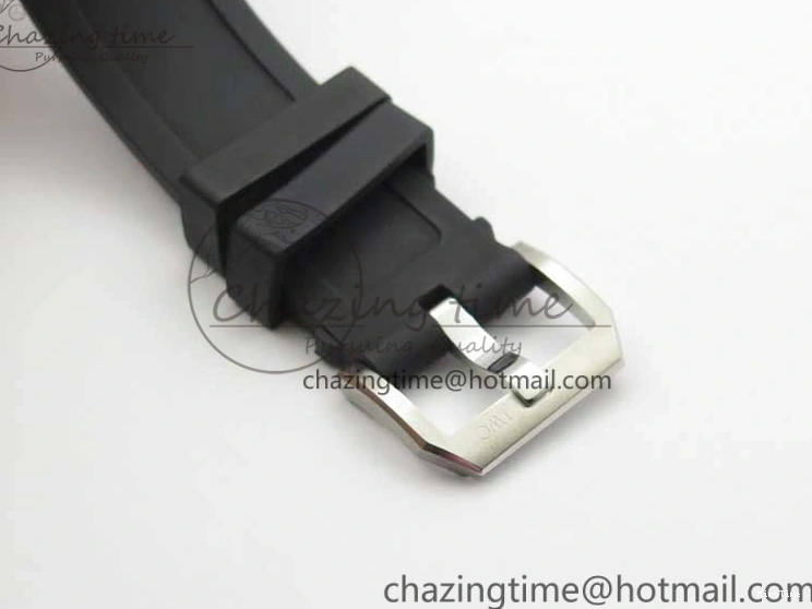 MIROTIME 0117 Aquatimer Chrono IW376702 SS BLS 1:1 Best Edition Black Dial on Black Rubber Strap A WellDesigned 7105